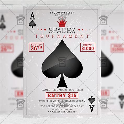 Spades Tournament Flyer Template